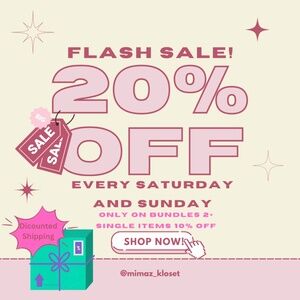 FLASH SALE!! 20% OFF!!